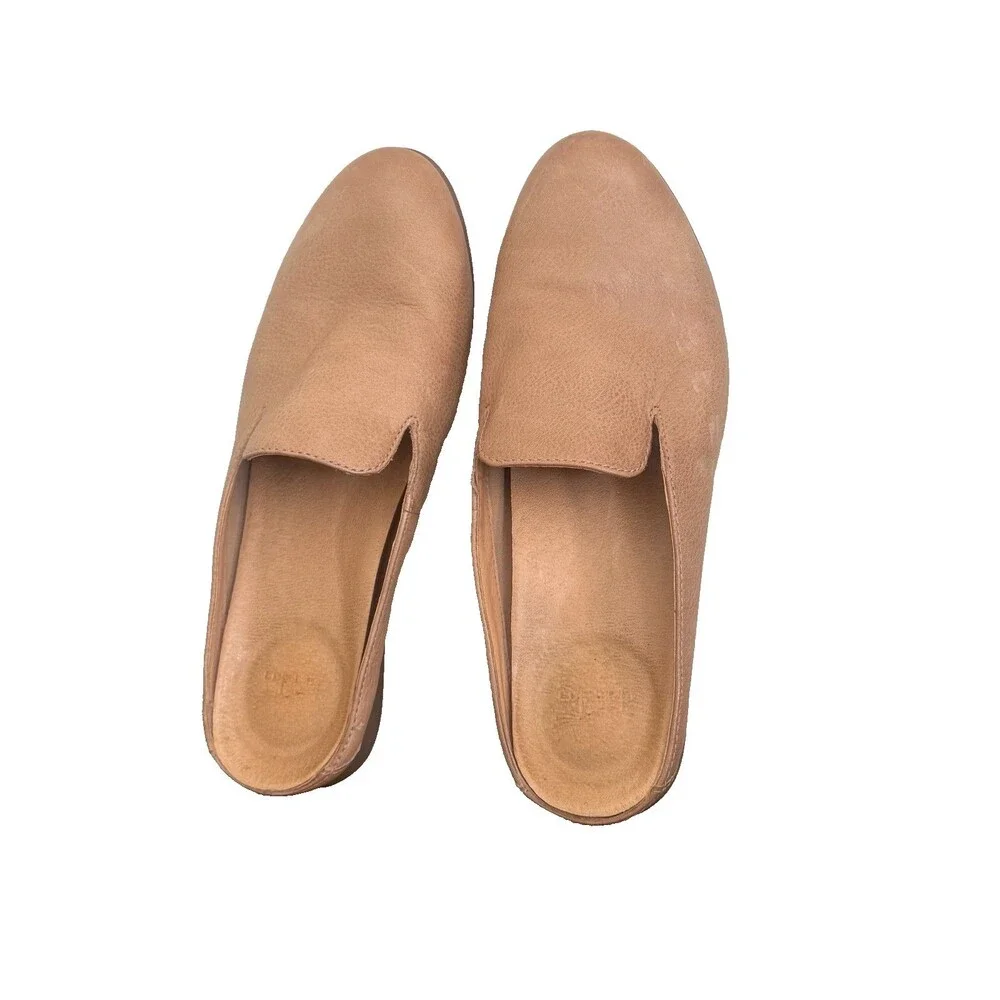 Dansko Women’s 39 Tan Leather Backless Loafer Mules Slip On Comfort Shoes